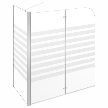 Vidaxl Bath Enclosure 47.2X26.8X51.2 Tempered Glass Stripe