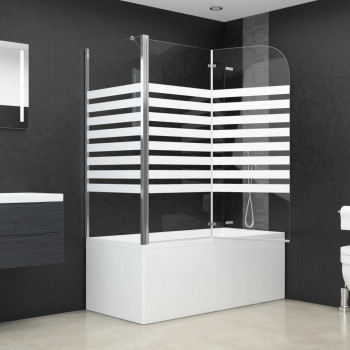 Vidaxl Bath Enclosure 47.2X26.8X51.2 Tempered Glass Stripe