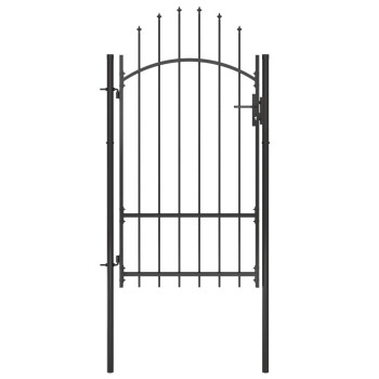 Vidaxl Garden Gate Steel 39.4X86.6 Black