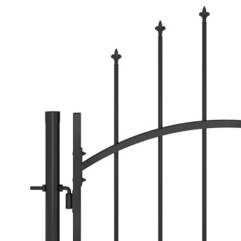 Vidaxl Garden Gate Steel 39.4X86.6 Black