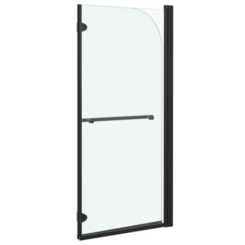 Vidaxl Folding Shower Enclosure 2 Panels Esg 47.2X55.1 Black