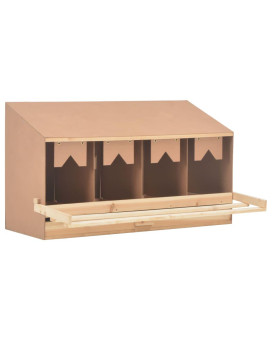 Vidaxl Chicken Laying Nest 4 Compartments 41.7X15.7X23.2 Solid Pine Wood