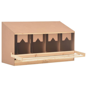 Vidaxl Chicken Laying Nest 4 Compartments 41.7X15.7X23.2 Solid Pine Wood