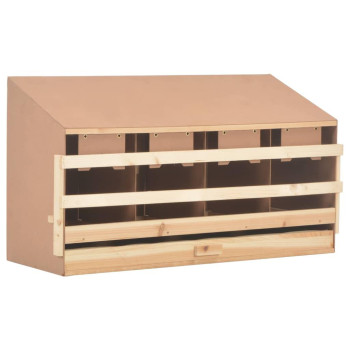 Vidaxl Chicken Laying Nest 4 Compartments 41.7X15.7X23.2 Solid Pine Wood