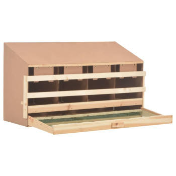 Vidaxl Chicken Laying Nest 4 Compartments 41.7X15.7X23.2 Solid Pine Wood