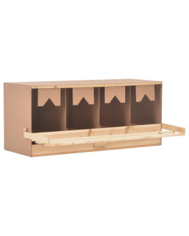 Vidaxl Chicken Laying Nest 4 Compartments 41.7X15.7X17.7 Solid Pine Wood