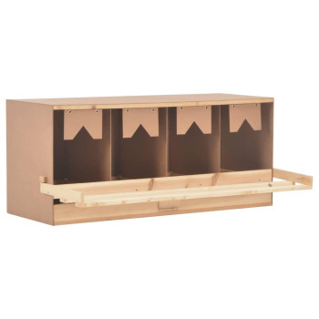 Vidaxl Chicken Laying Nest 4 Compartments 41.7X15.7X17.7 Solid Pine Wood