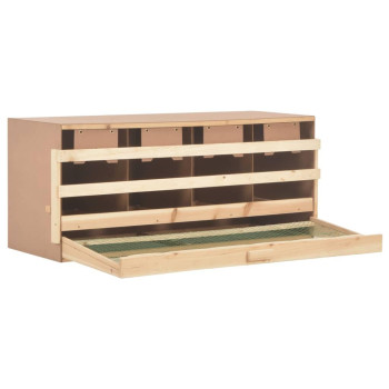 Vidaxl Chicken Laying Nest 4 Compartments 41.7X15.7X17.7 Solid Pine Wood