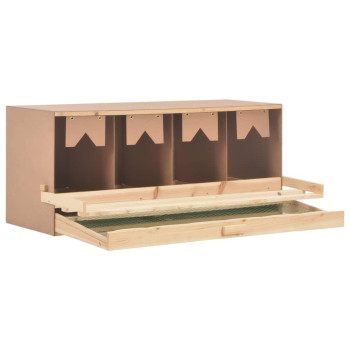 Vidaxl Chicken Laying Nest 4 Compartments 41.7X15.7X17.7 Solid Pine Wood