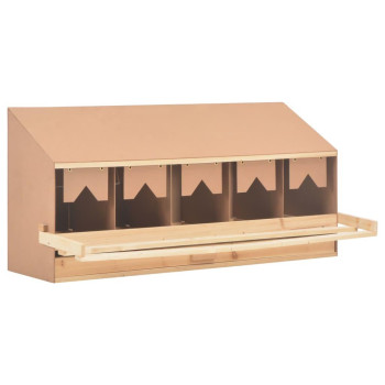 Vidaxl Chicken Laying Nest 5 Compartments 46.1X13X21.3 Solid Pine Wood