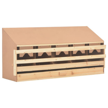 Vidaxl Chicken Laying Nest 5 Compartments 46.1X13X21.3 Solid Pine Wood