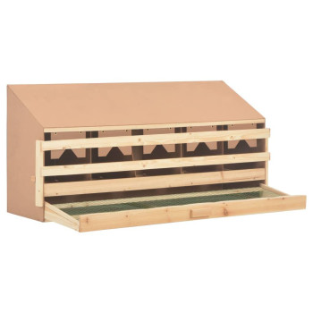 Vidaxl Chicken Laying Nest 5 Compartments 46.1X13X21.3 Solid Pine Wood