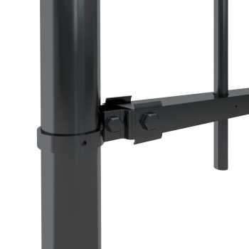 Vidaxl Garden Fence With Spear Top Steel 334.6X59.1 Black