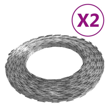 Vidaxl Bto-22 Nato Razor Wires 2 Pcs 328.1' Steel