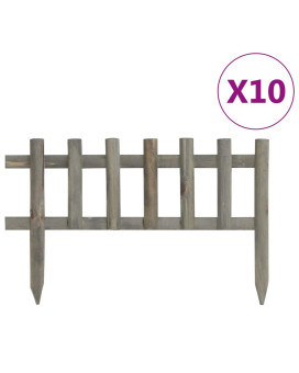 Vidaxl Lawn Edgings 10 Pcs Firwood 14.4'