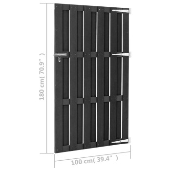 Vidaxl Garden Gate Wpc 39.4X70.9 Gray