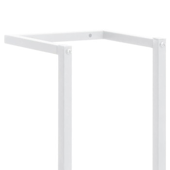 Vidaxl Towel Rack White 9.8X7.9X37.4 Steel