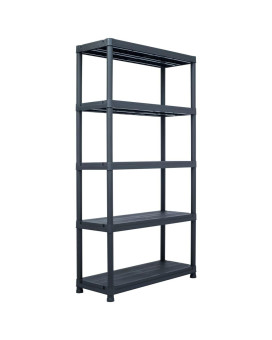 Vidaxl Storage Shelf Rack Black 551.2 Lb 31.5X15.7X70.9 Plastic