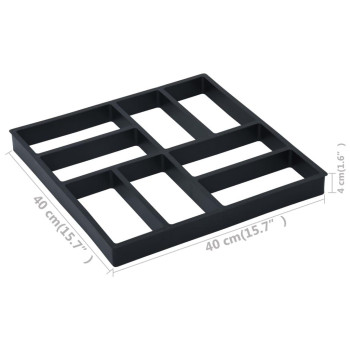 Vidaxl Pavement Molds 2 Pcs 15.7X15.7X1.6 Plastic