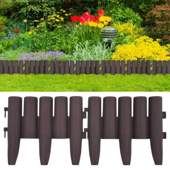 Vidaxl Lawn Edgings 36 Pcs Brown 393.7 Pp