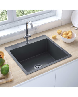 Vidaxl Handmade Kitchen Sink Black Stainless Steel