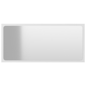 Vidaxl Bathroom Mirror White 31.5X0.6X14.6 Engineered Wood