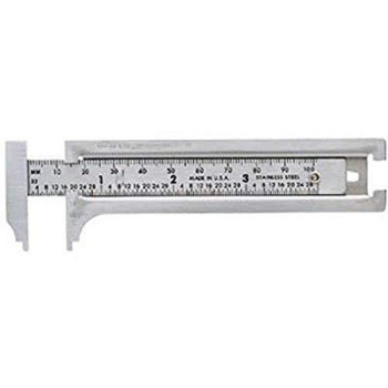 General Tools 132ME 3-Inch English and Metric Pocket Sliding Bar Caliper