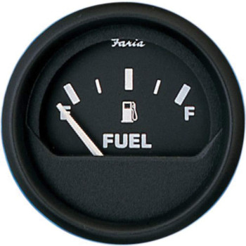 Faria Beede Faria 12801 Euro Fuel Level Gauge (E-1/2-F) - 2, Black