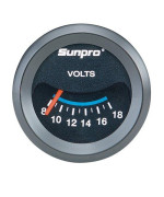Sunpro CP7985 CustomLine Electrical Voltmeter - Black Dial