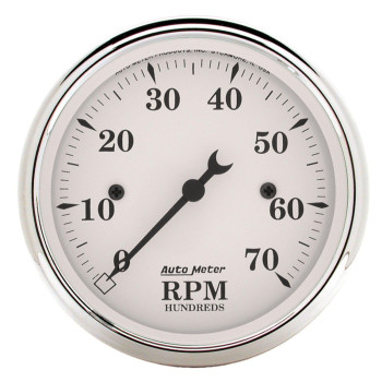 Auto Meter 1695 Old TYME White Electric Tachometer