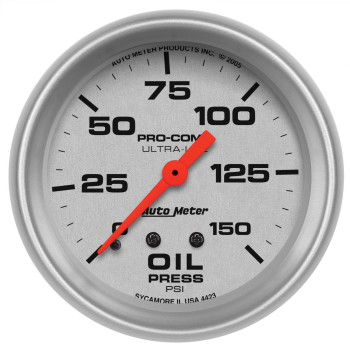 Auto Meter 4423 Ultra-Lite Mechanical Oil Pressure Gauge