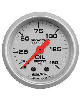 Auto Meter 4323 Ultra-Lite Mechanical Oil Pressure Gauge