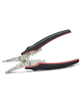 Gardner Bender GESP-70 Professional Grade ArmorEdge 3-in-1 Wire Stripper/Crimper/Cutter, Stainless Steel, 22-10 AWG , Black