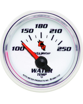 Auto Meter 7137 C2 2-1/16 100-250 F Short Sweep Electric Water Temperature Gauge