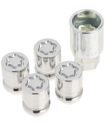 MCGARD 24157 Chrome Cone Seat Wheel Locks (M12 x 1.5 Thread Size) - 4 Locks / 1 Key