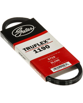 Gates 1190 Truflex FHP Low Horse-Power V-Belt, Black