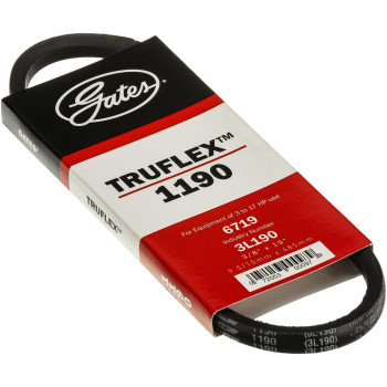 Gates 1190 Truflex FHP Low Horse-Power V-Belt, Black