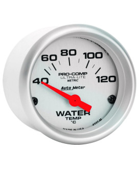 Auto Meter 4337-M Ultra-Lite Electric Water Temperature Gauge 2.3125 in.