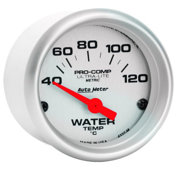 Auto Meter 4337-M Ultra-Lite Electric Water Temperature Gauge 2.3125 in.