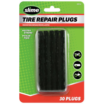 Slime 1031-A Tire Repair Plug Pack, Standard Heavy Duty Strings, for tubeless Off-Road Tires, Such as ATVS, wheelbarrows, Lawn mowers, Trailers, Pack of 30