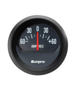 Sunpro CP8214 StyleLine Ammeter - Black Dial
