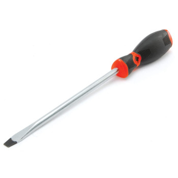 Performance Tool W30992 Black & Red Slotted Screwdriver, 3/8-Inch x 8-Inch