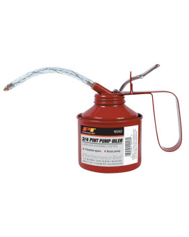 Performance Tool W242 Precision Pump Oiler for Vehicle Engine Oils and Lubricants, Red, 3/4 Pint