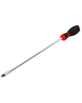 Performance Tool W30993 Black & Red Slotted Screwdriver, 3/8-Inch x 10-Inch