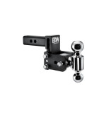 B&W Trailer Hitches Tow & Stow Adjustable Trailer Hitch Ball Mount - Fits 2 Receiver, Dual Ball (2 x 2-5/16), 3 Drop, 10,000 GTW - TS10033B