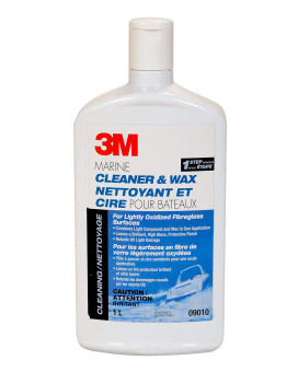 3M Marine One Step Cleaner and Liquid Wax 09010E, 32 oz