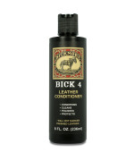 Bick 4 Leather Conditioner and Leather Cleaner 8 oz - Will Not Darken Leather - Safe For All Colors of Leather Apparel, Furniture, Jackets, Shoes, Auto Interiors, Bags & All Other Leather Accessories
