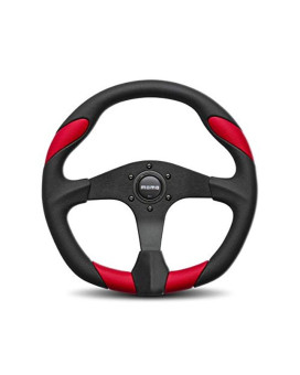 MOMO QRK35BK0R Quark Red 350 mm Urethane Steering Wheel