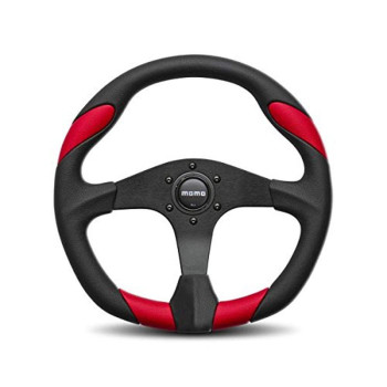 MOMO QRK35BK0R Quark Red 350 mm Urethane Steering Wheel