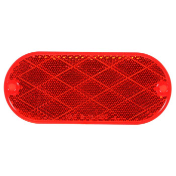 Truck-Lite 98001R Red Reflector (Oval, Red, Reflector, 2 Screw Or Adhesive Mount)